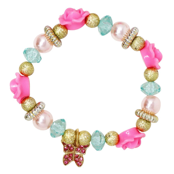 Pink Poppy Unicorn Letters & Charm Bracelet