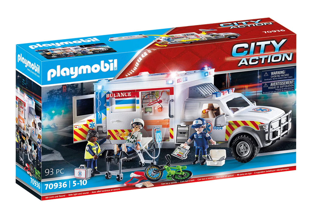 voeden heilig Kijkgat Playmobil City Life: Rescue Vehicles - Ambulance with Lights and Sound –  Growing Tree Toys