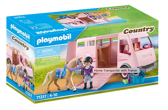 PLAYMOBIL Country 71238 Riding Stable, Horse Box with Small Attachment and  Run, Horse with Foal for the Riding State, Toy for Children from 4 Years:  : Toys