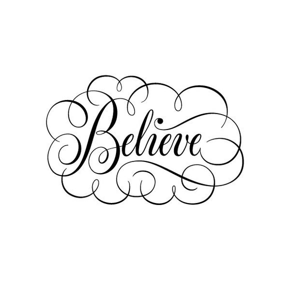 the word believe tattoo